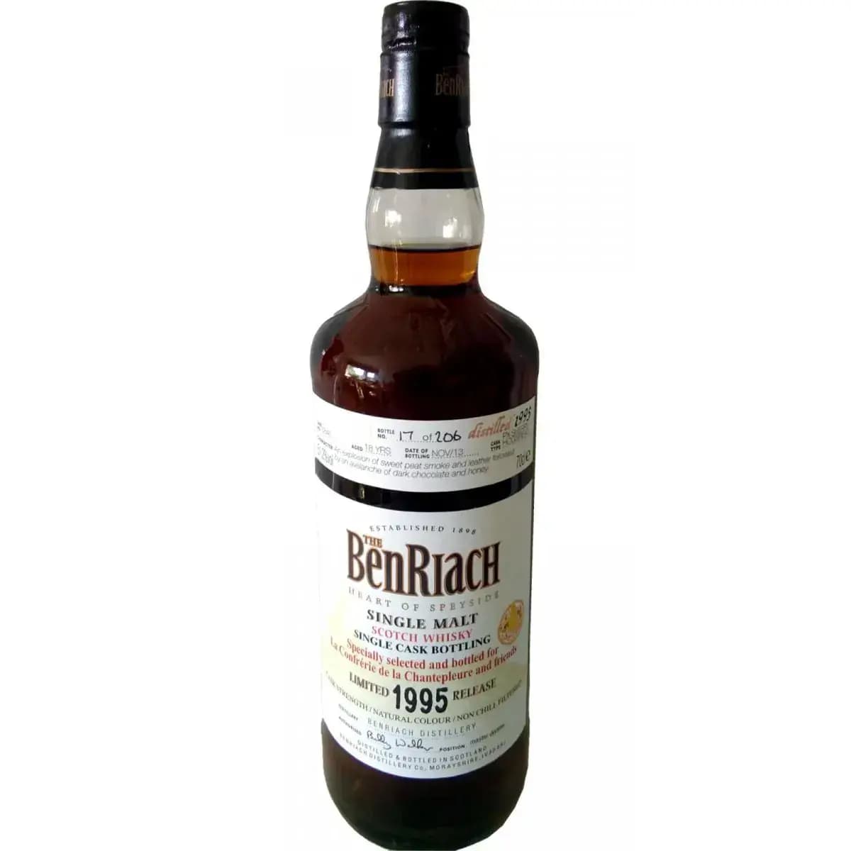 BenRiach 18 Years Old 1995 Single Cask Bottling Cask Nr.6846