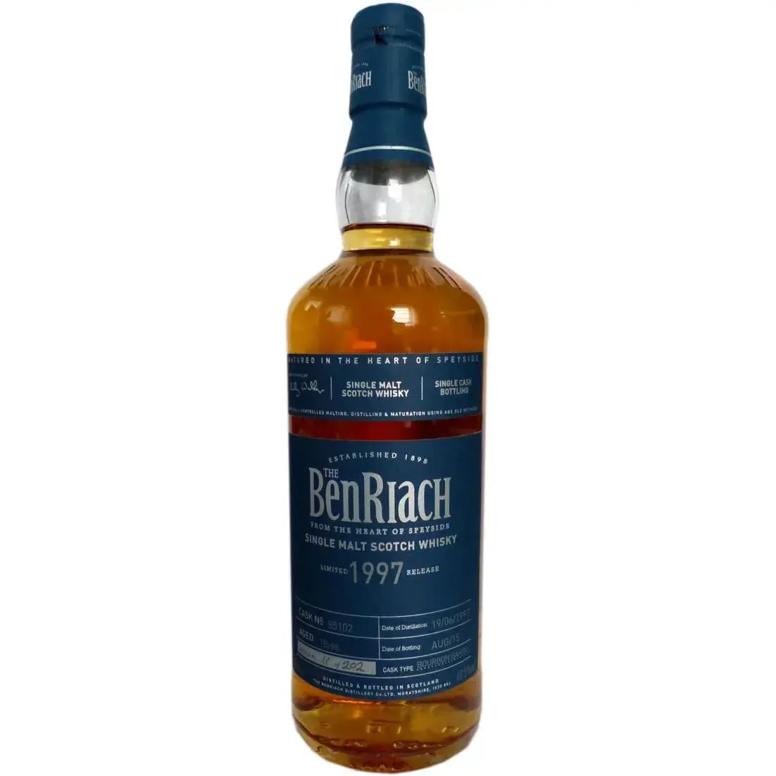 BenRiach 18 Years Old 1997 Single Cask Bottling Cask Nr.85102