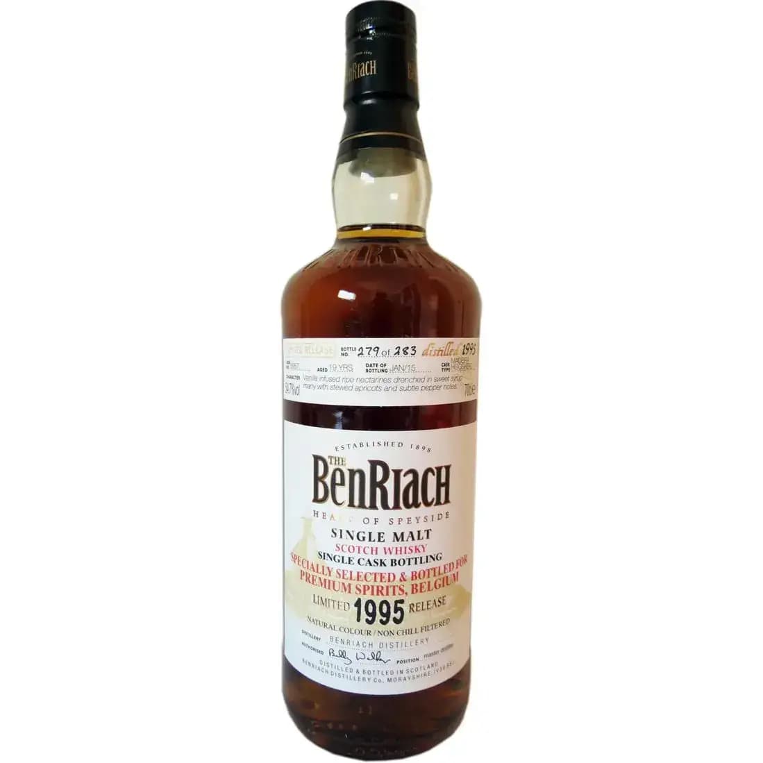 BenRiach 19 Years Old 1995 Single Cask Bottling Cask Nr.5957