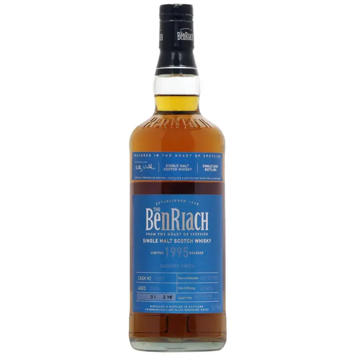 BenRiach 20 Years Old 1995 Single Cask Bottling - Batch 13 Cask Nr.5959