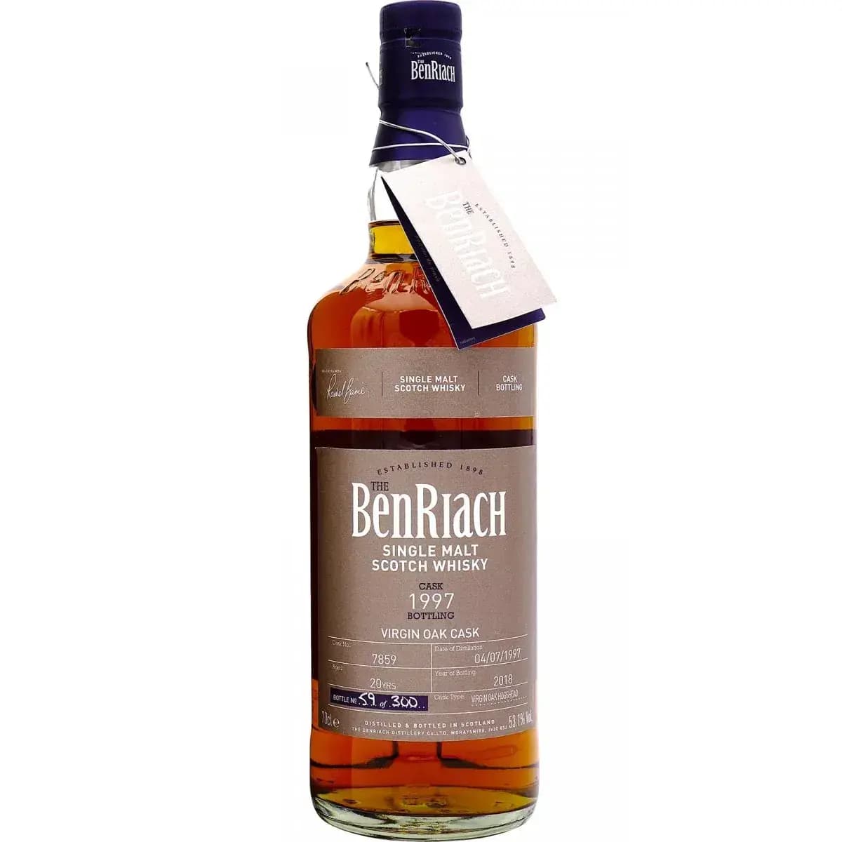 BenRiach 20 Years Old 1997 Single Cask Bottling - Batch 15 Cask Nr.7859