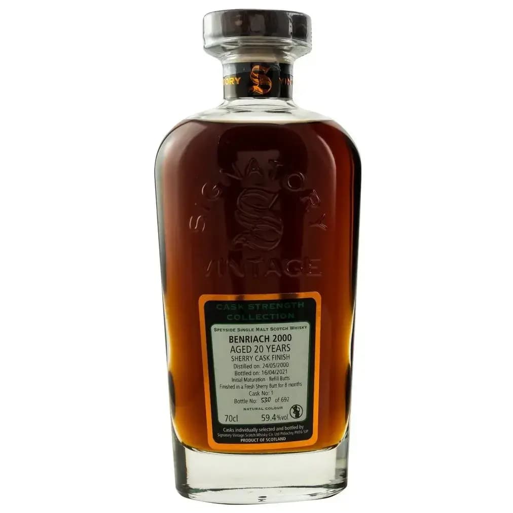 Benriach 20 Years Old 2000 Cask Strength Collection Signatory Vintage 1