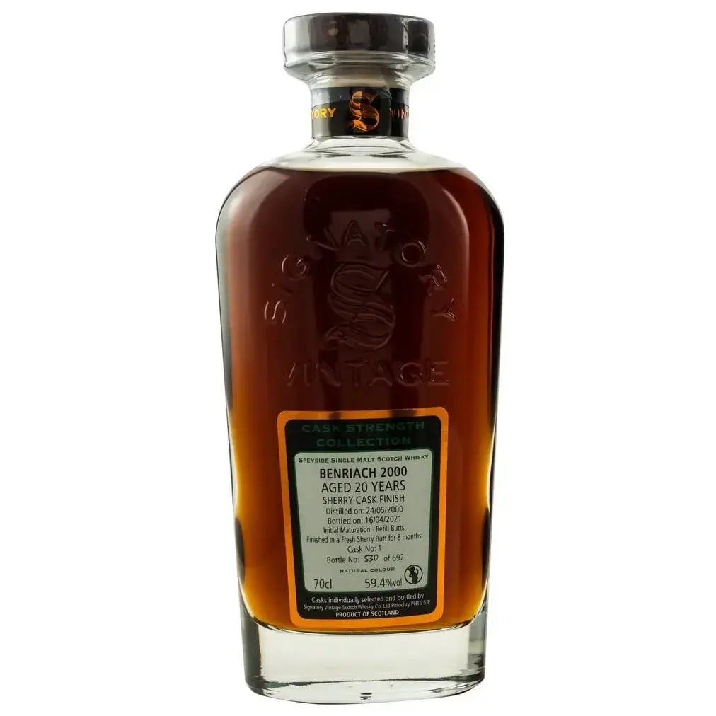 Benriach 20 Years Old 2000 Cask Strength Collection Signatory Vintage 1