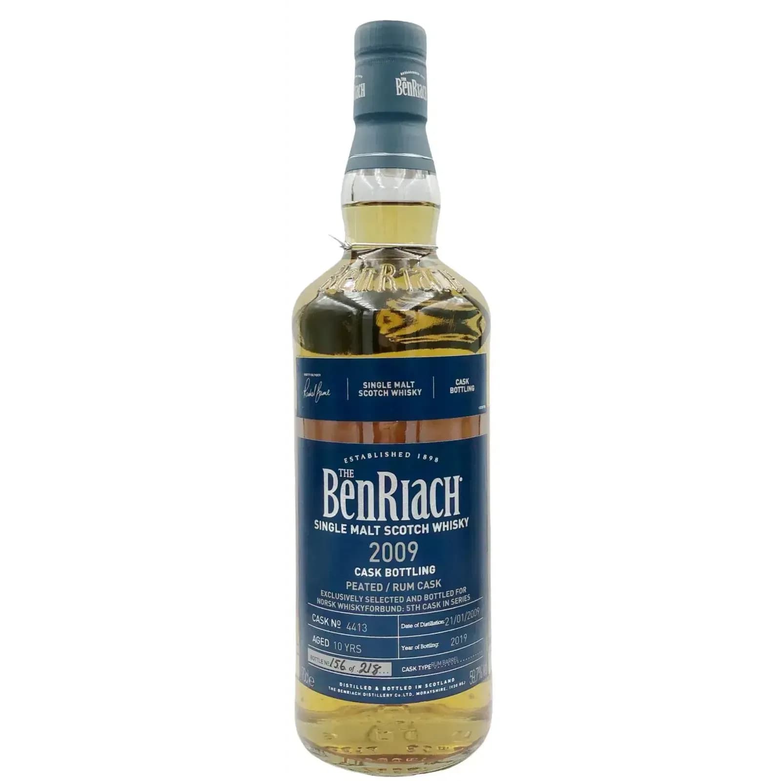 BenRiach 2009 Single Cask Bottling Cask Nr.4413