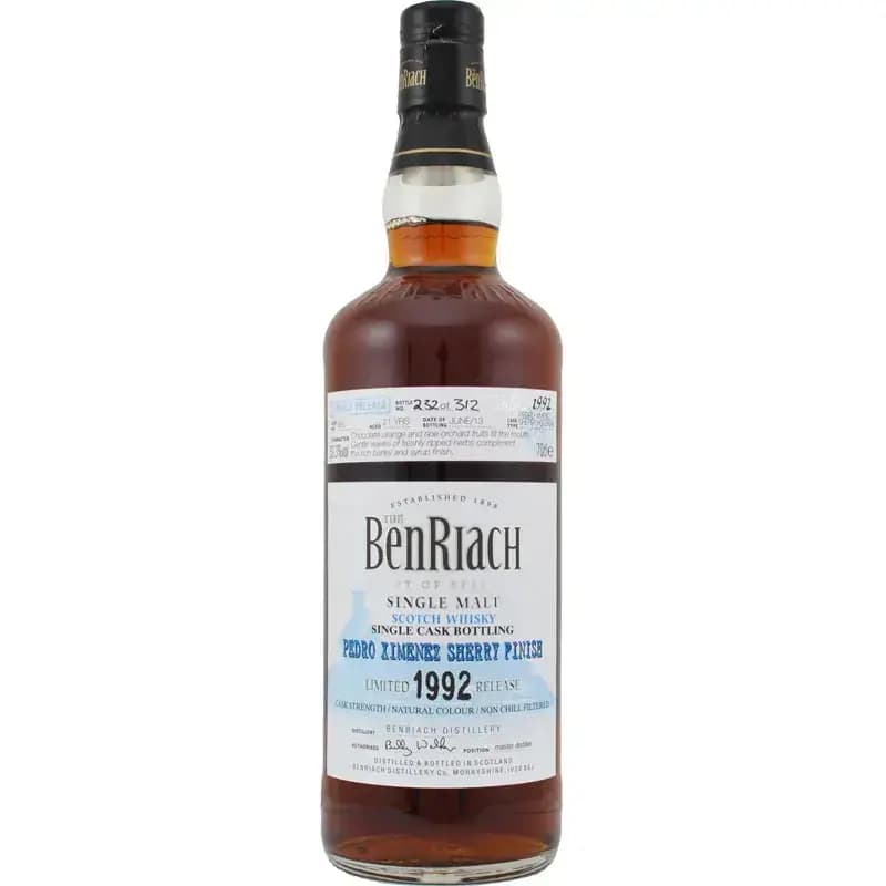 BenRiach 21 Years Old 1992 Single Cask Bottling - Batch 10 Cask Nr.986