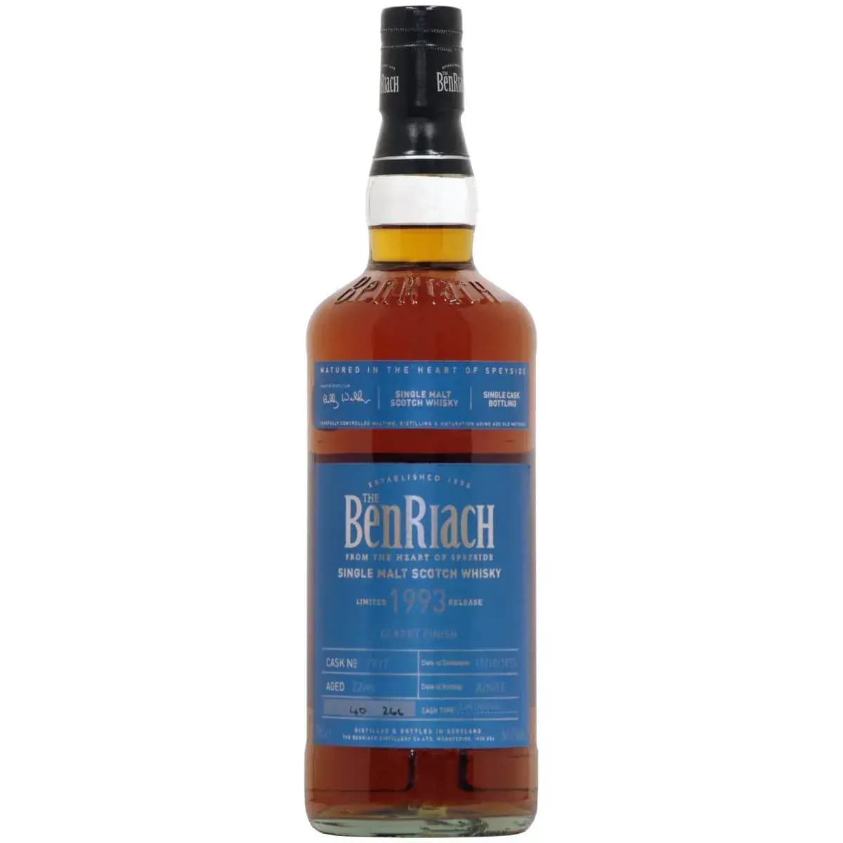 BenRiach 22 Years Old 1993 Single Cask Bottling - Batch 13 Cask Nr.7937