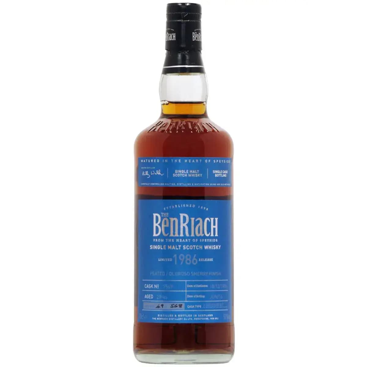 BenRiach 29 Years Old 1986 Single Cask Bottling - Batch 13 Cask Nr.7569