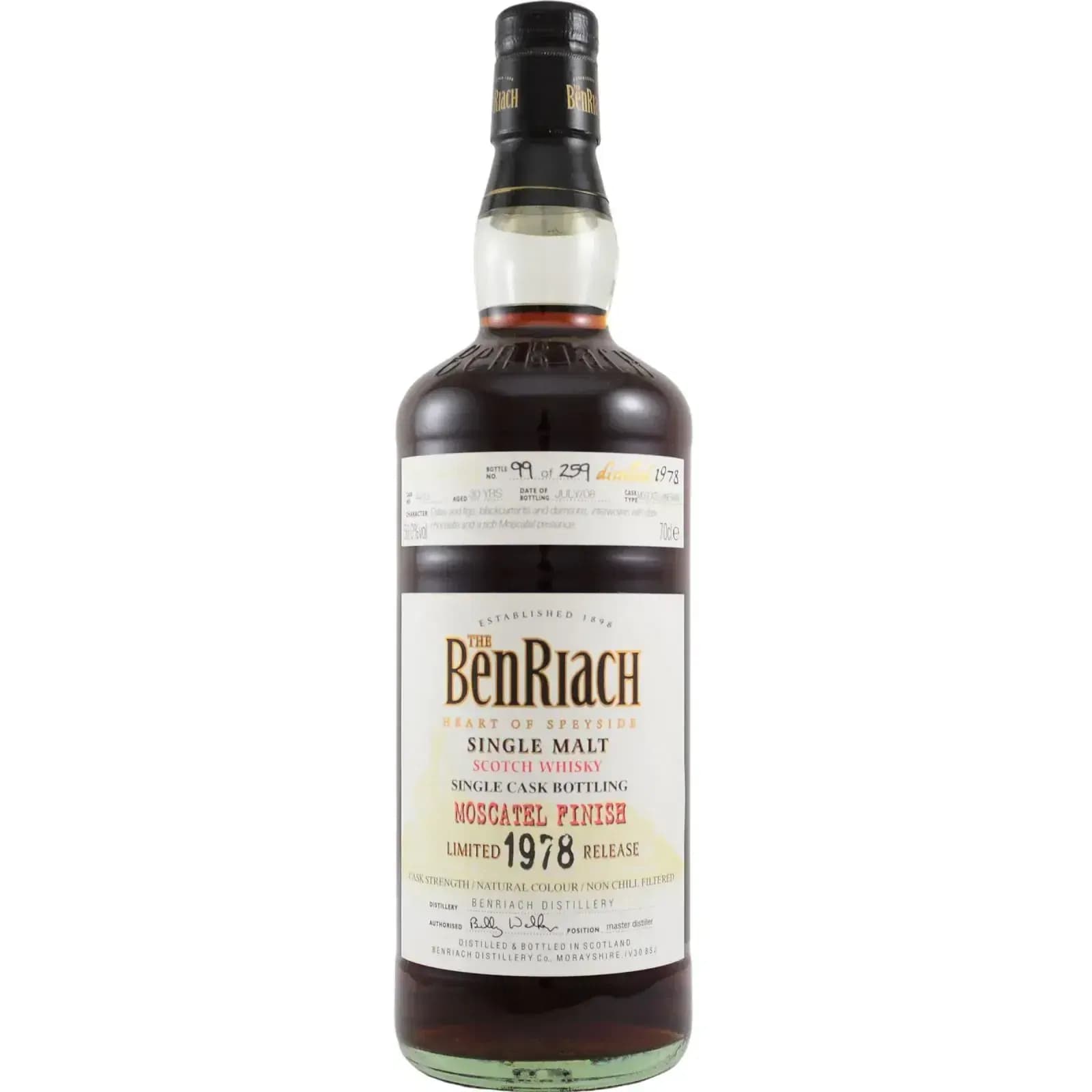 BenRiach 30 Years Old 1978 Single Cask Bottling - Batch 5 Cask Nr.4412