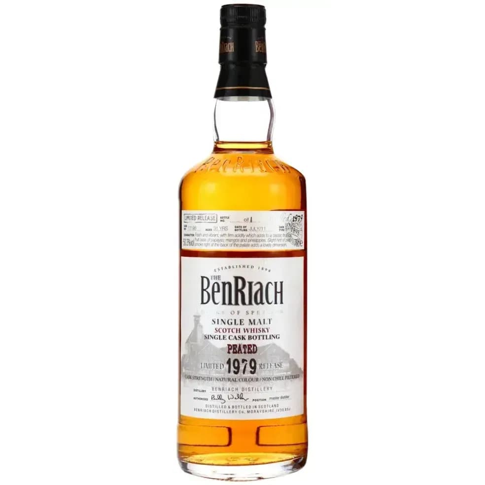 BenRiach 31 Years Old 1979 Peated Single Cask Bottling - Batch 8 Cask Nr.11195