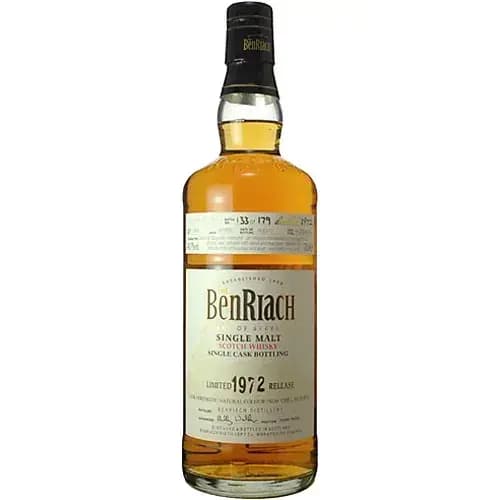 BenRiach 34 Years Old 1972 Single Cask Bottling Cask Nr.3580