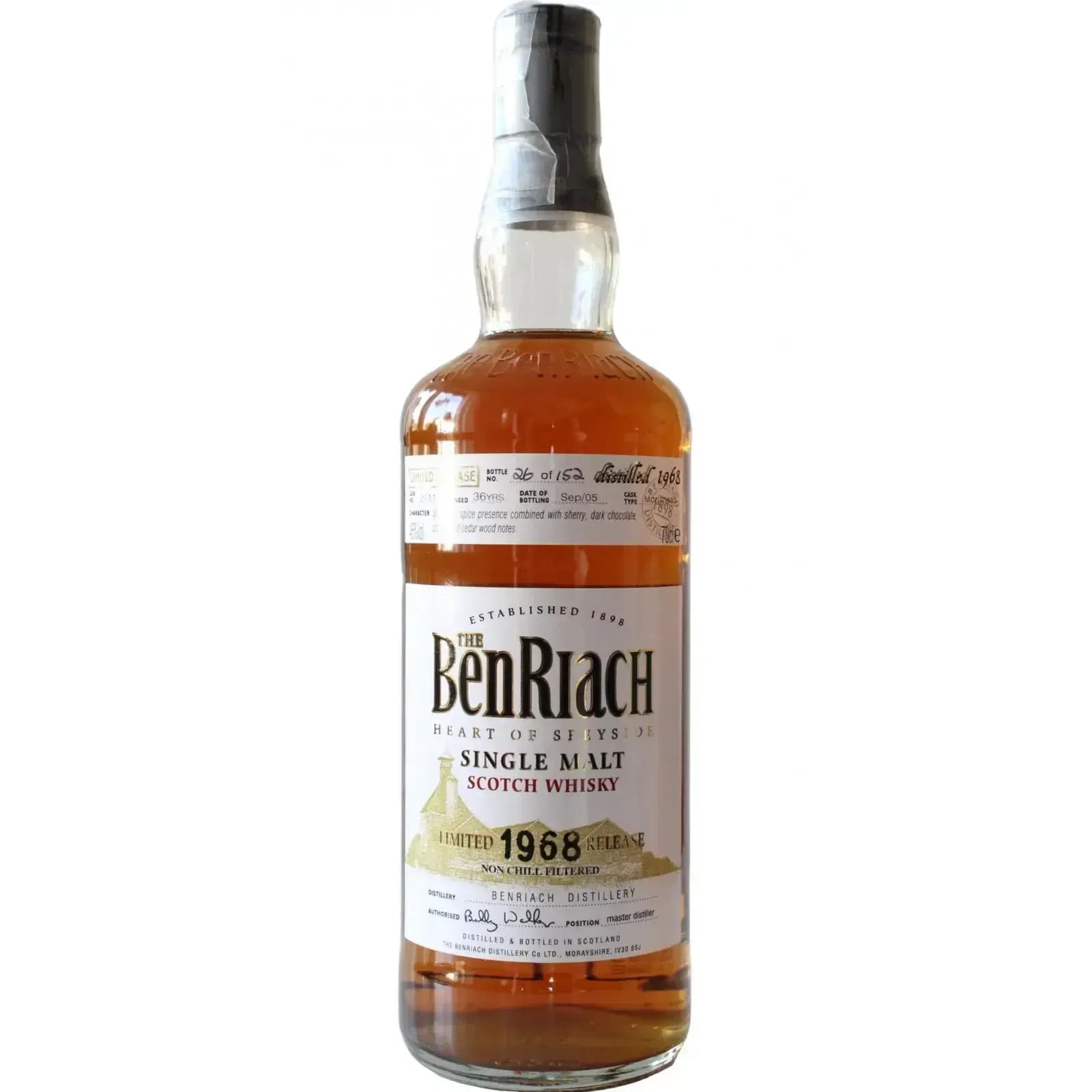 BenRiach 36 Years Old 1968 Limited Release Cask Nr.2711