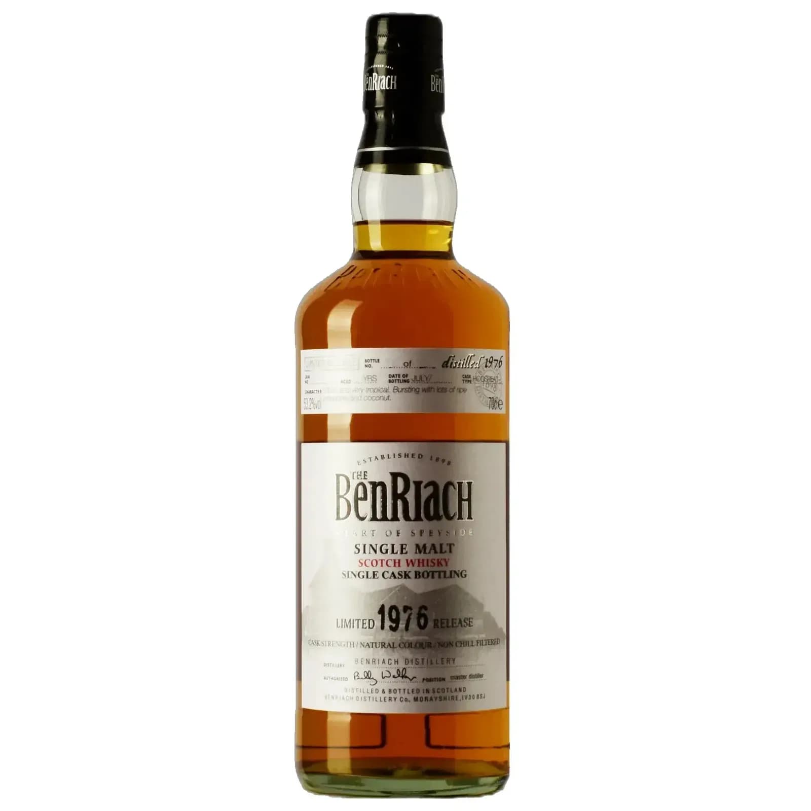 BenRiach 36 Years Old 1976 Single Cask Bottling Cask Nr.3031