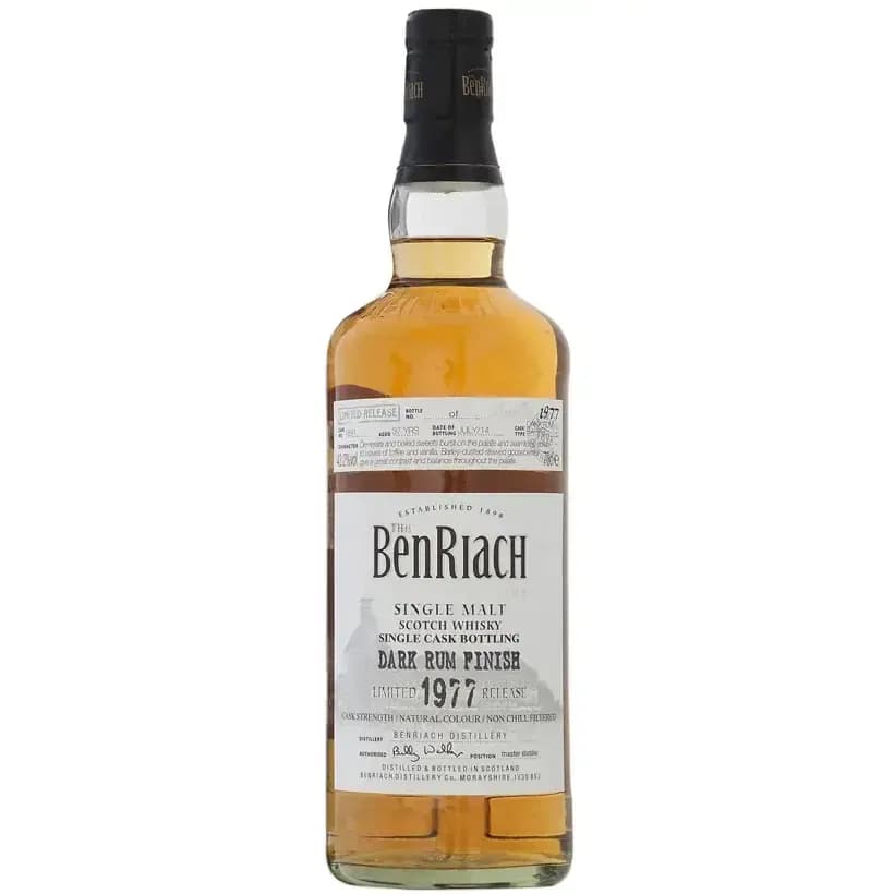 BenRiach 37 Years Old 1977 Single Cask Bottling - Batch 11 Cask Nr.1891