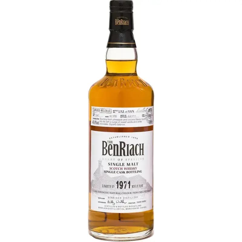 BenRiach 40 Years Old 1971 Single Cask Bottling - Batch 8 Cask Nr.1947