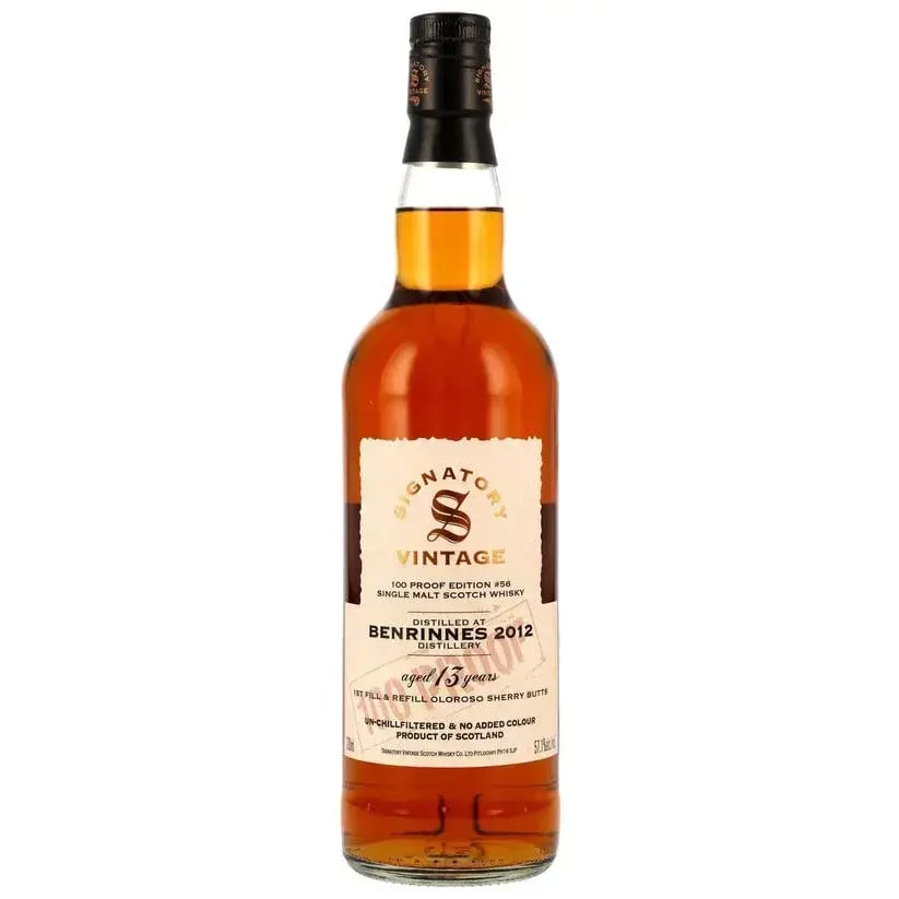 Benrinnes 13 Years Old 2012 100 Proof Edition #56 Signatory Vintage