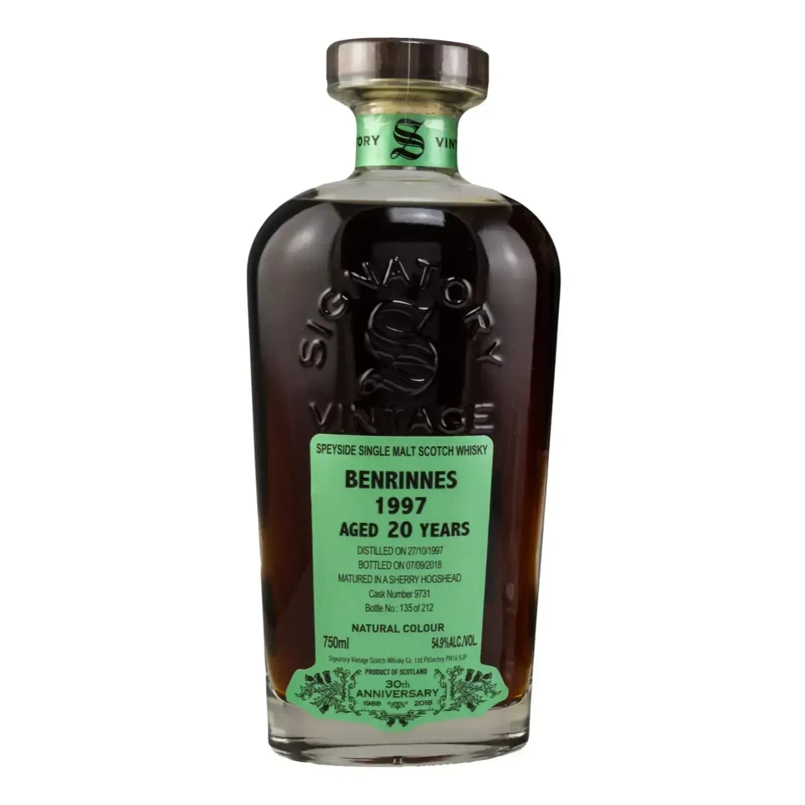 Benrinnes 20 Years Old 1997 30th Anniversary + 2 Gläser Signatory Vintage 9731