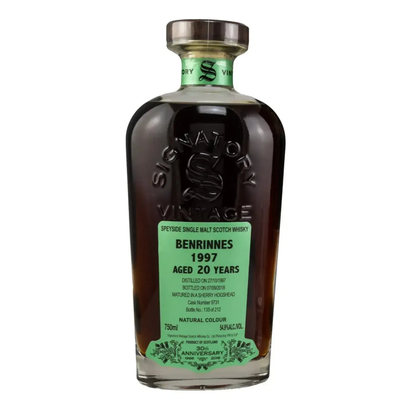 Benrinnes 20 Years Old 1997 30th Anniversary + 2 Gläser Signatory Vintage 9731