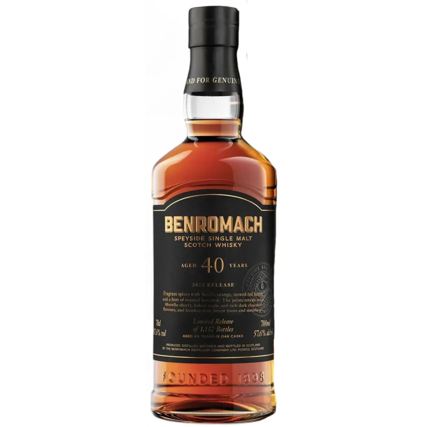Benromach 40 Years Old 2022 Release Batch 1