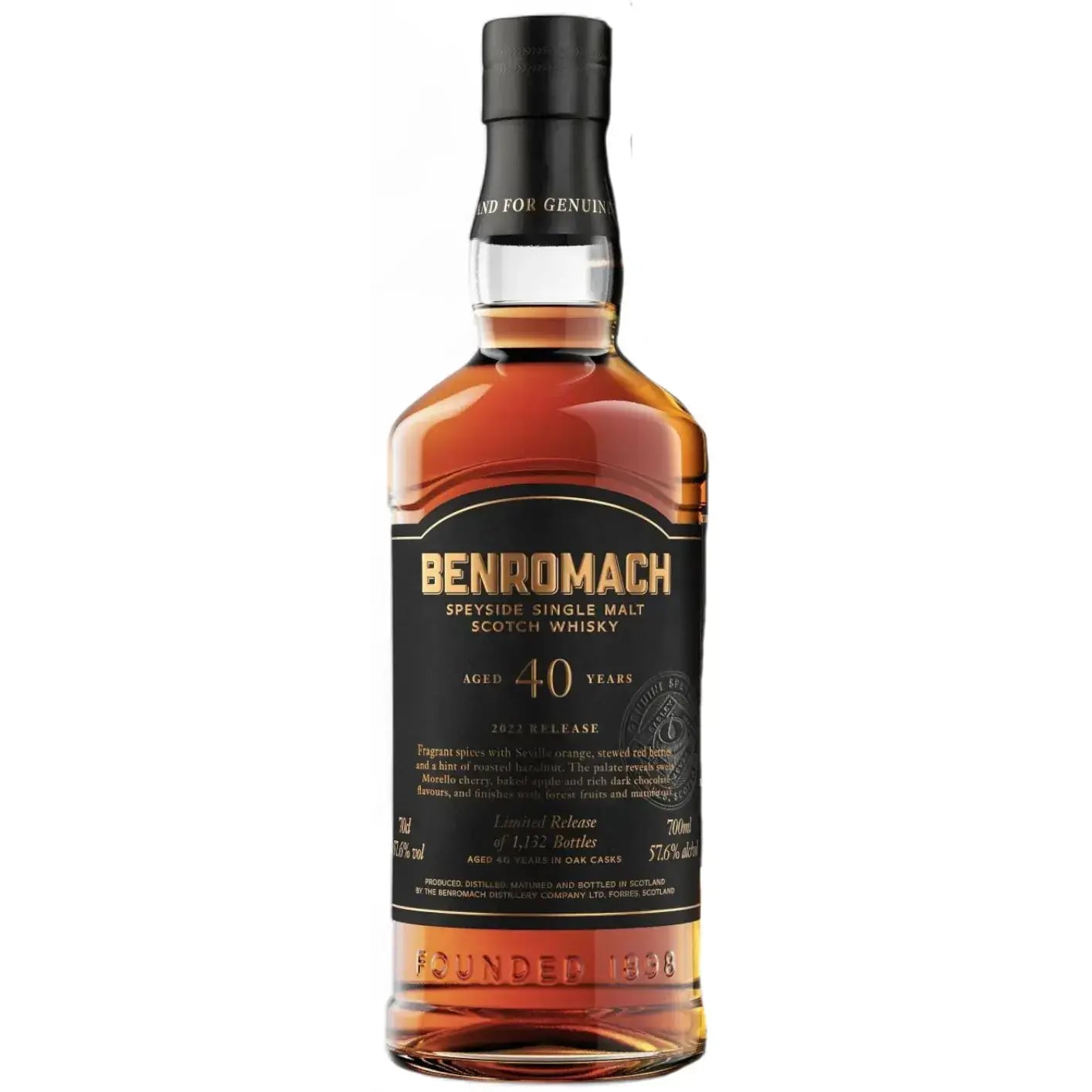 Benromach 40 Years Old 2022 Release Batch 1