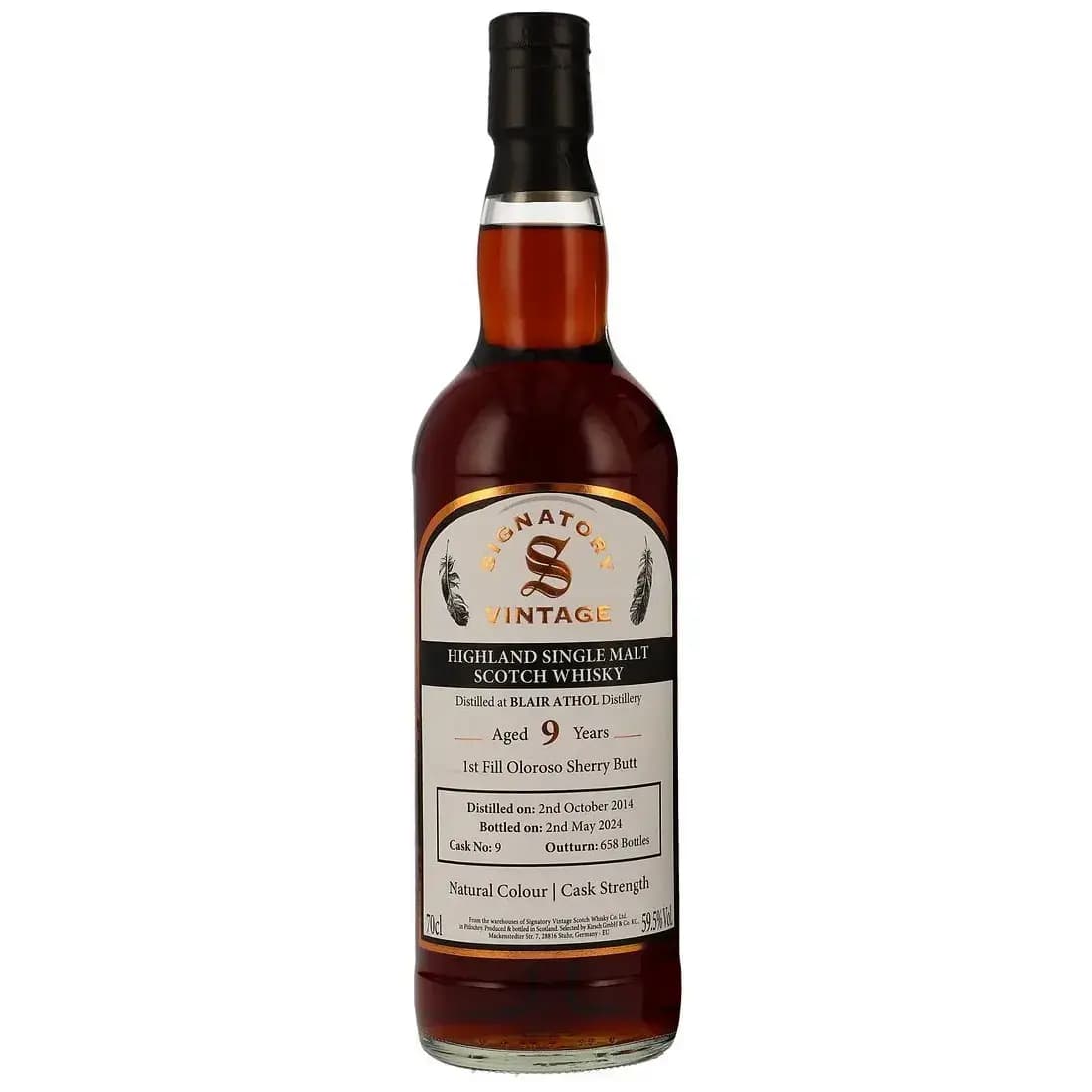 Blair Athol 9 Years Old 2014 100 Proof Edition #9 Signatory Vintage