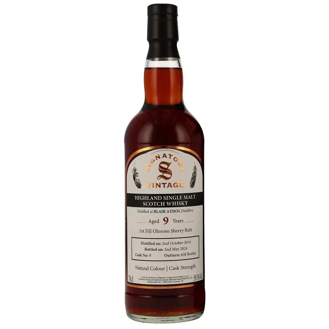 Blair Athol 9 Years Old 2014 100 Proof Edition #9 Signatory Vintage