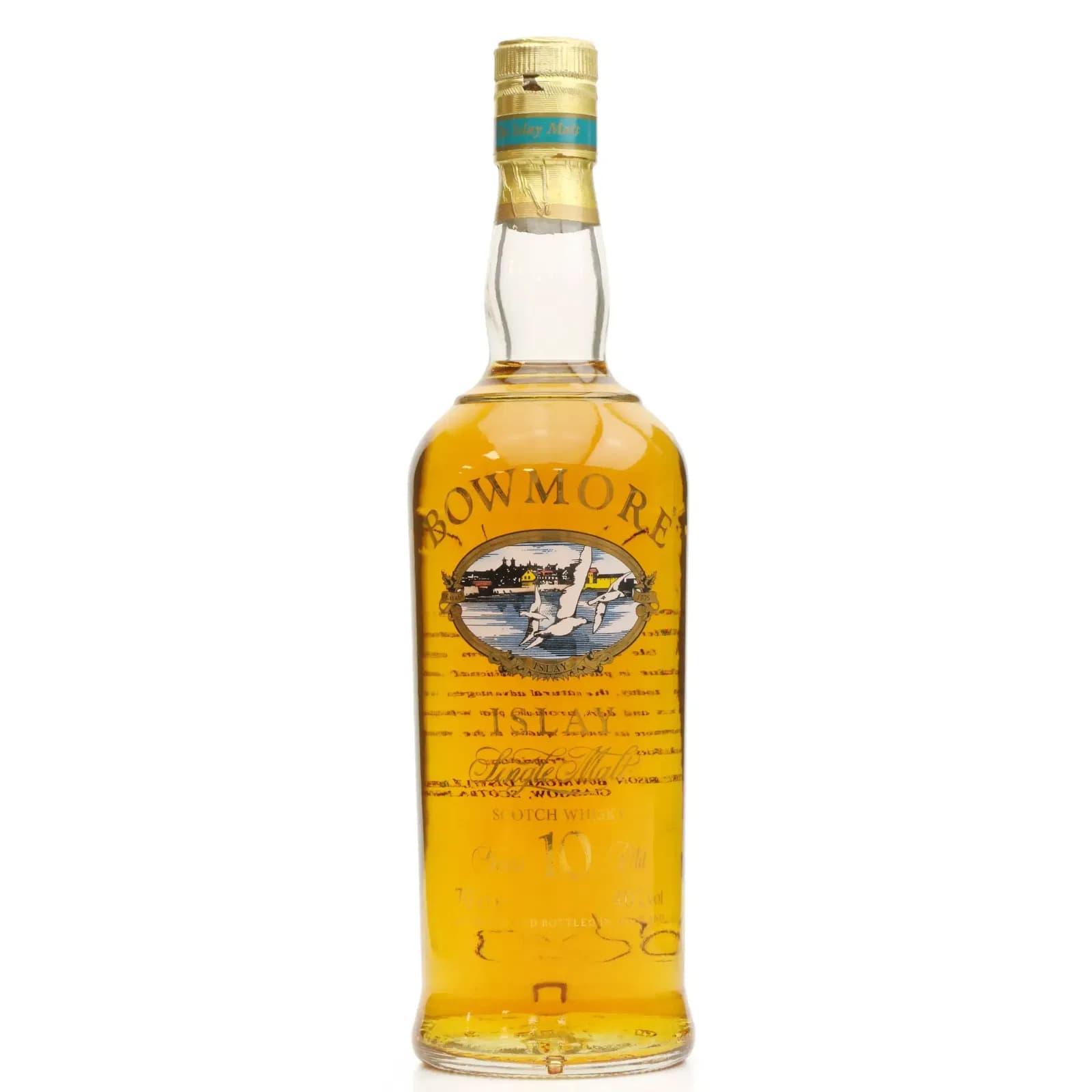 Bowmore 10 Year Old Glass Printed Label