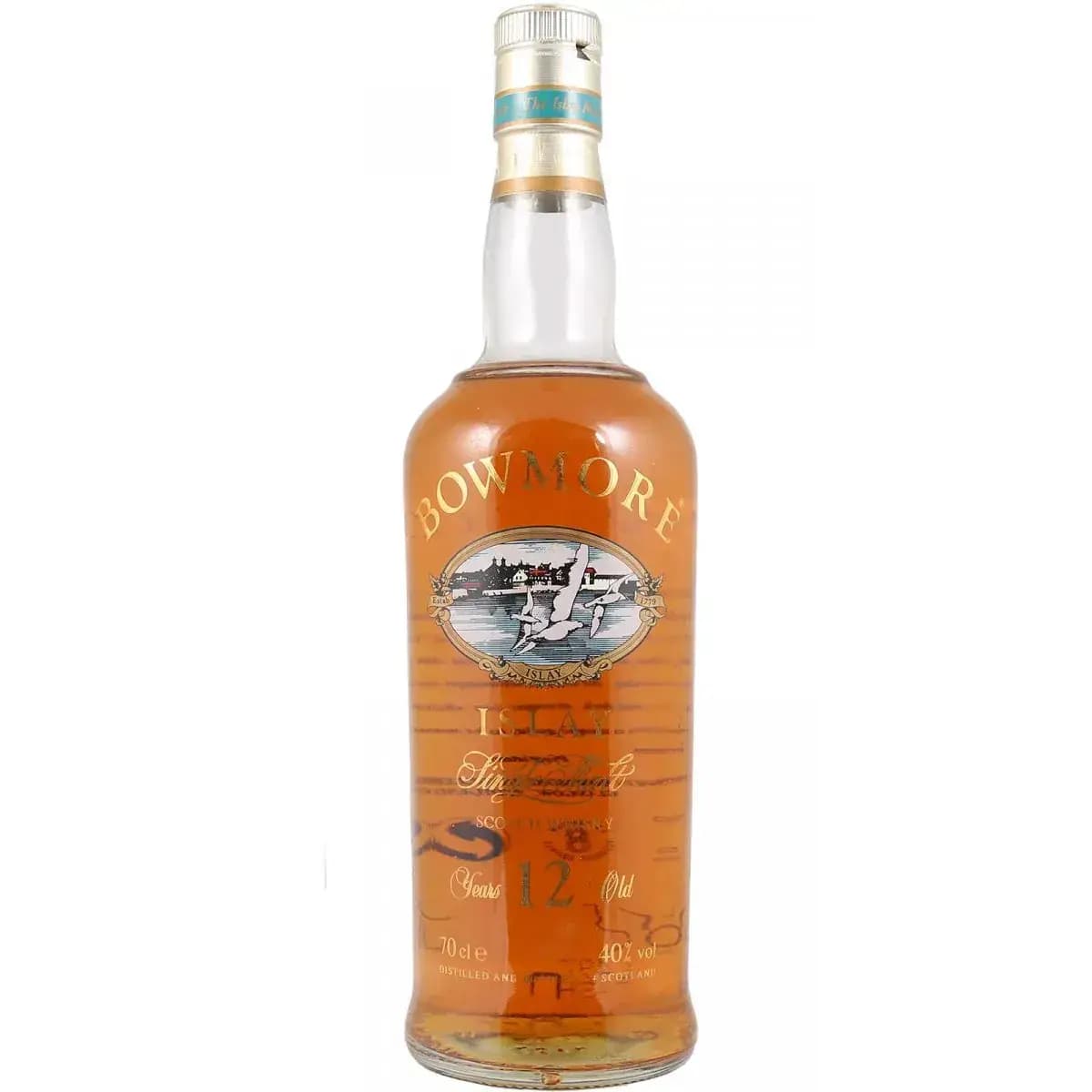 Bowmore 12 Year Old Glass Printed Label