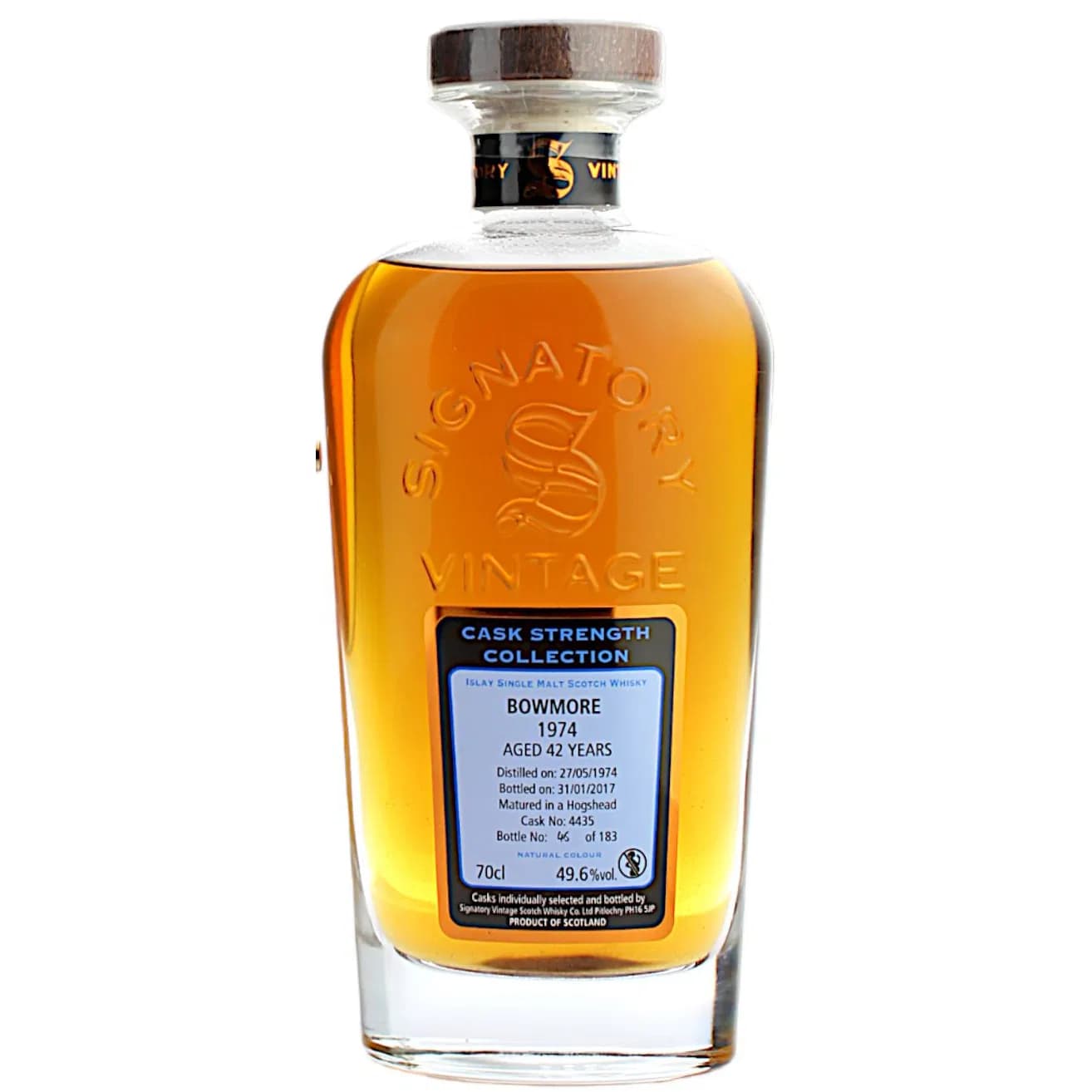 Bowmore 42 Years Old 1974 Singature Rare Release Signatory Vintage