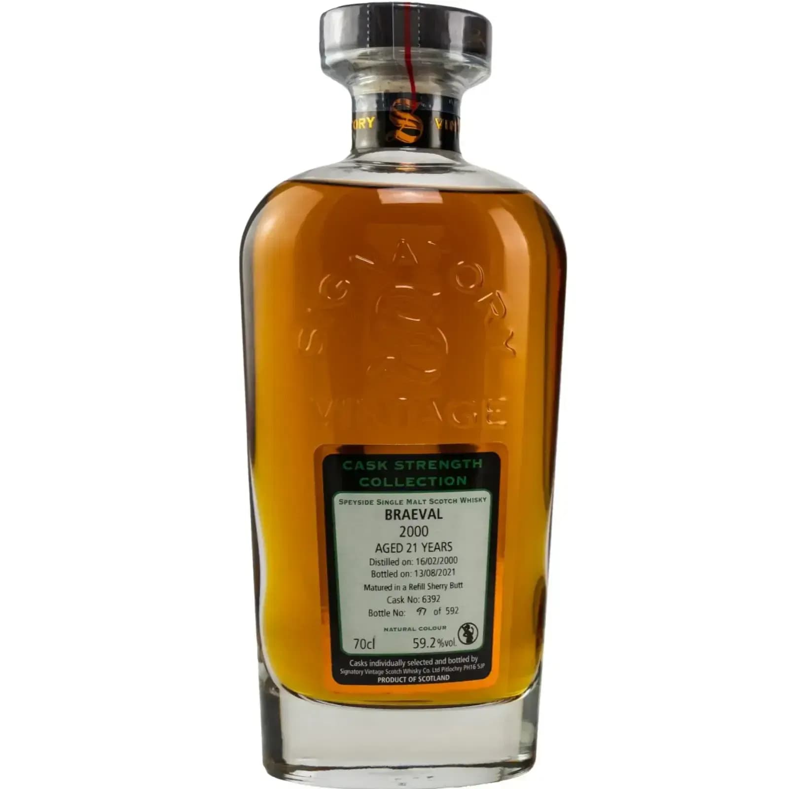 Braeval 21 Years Old 2000 Cask Strength Collection Signatory Vintage 6392