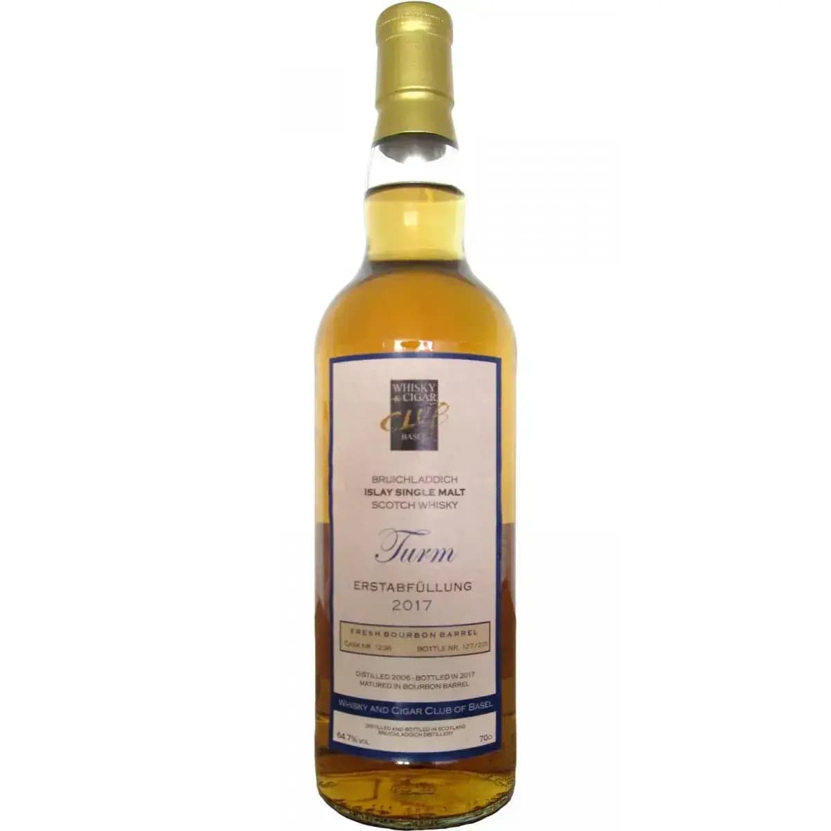 Bruichladdich 10 Years Old 2006 Whisky And Cigar Club Of Basel Cask Nr.1236