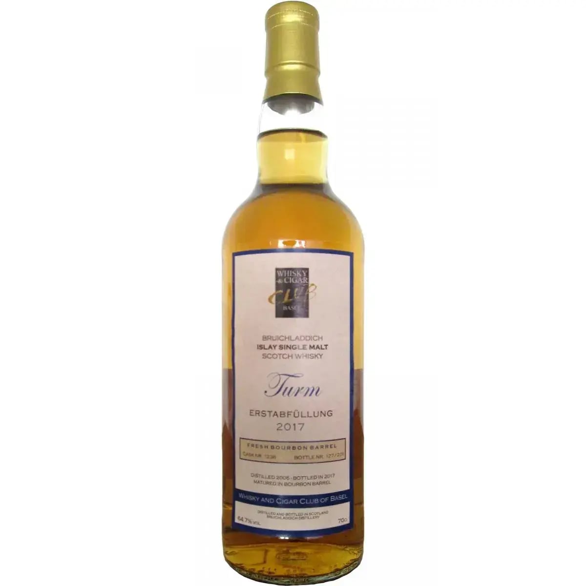 Bruichladdich 10 Years Old 2006 Whisky And Cigar Club Of Basel Cask Nr.1236