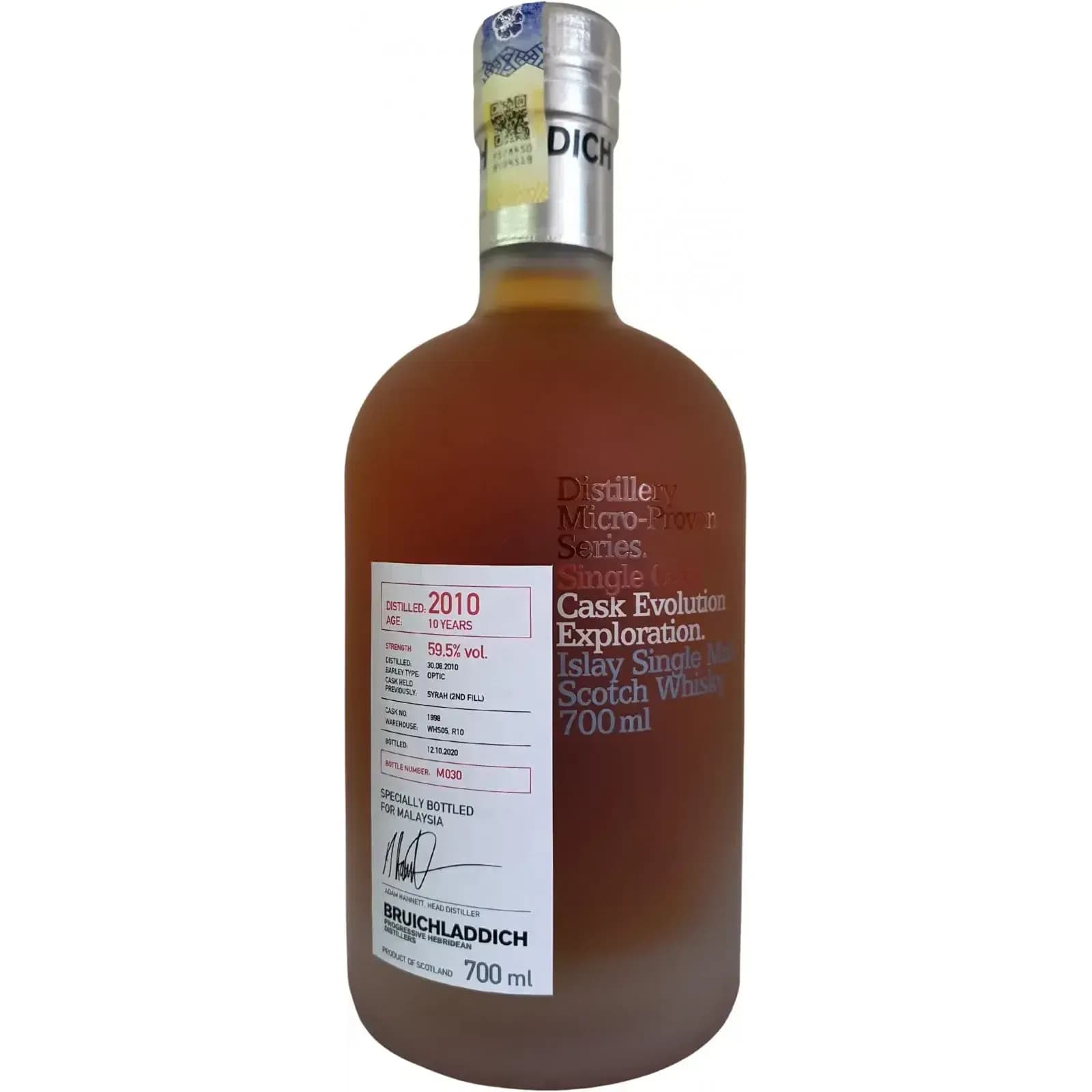 Bruichladdich 10 Years Old 2010 Micro Provenance Series Cask Nr.1898