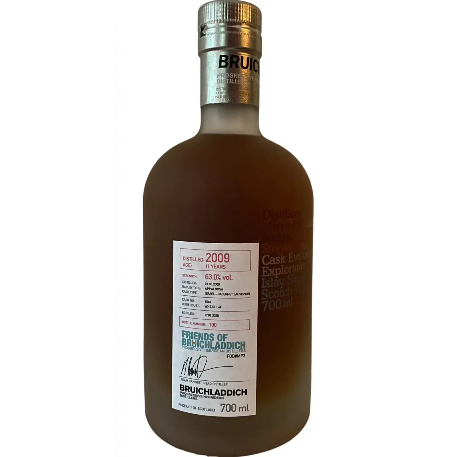 Bruichladdich 11 Years Old 2009 Micro Provenance Series Cask Nr.1548