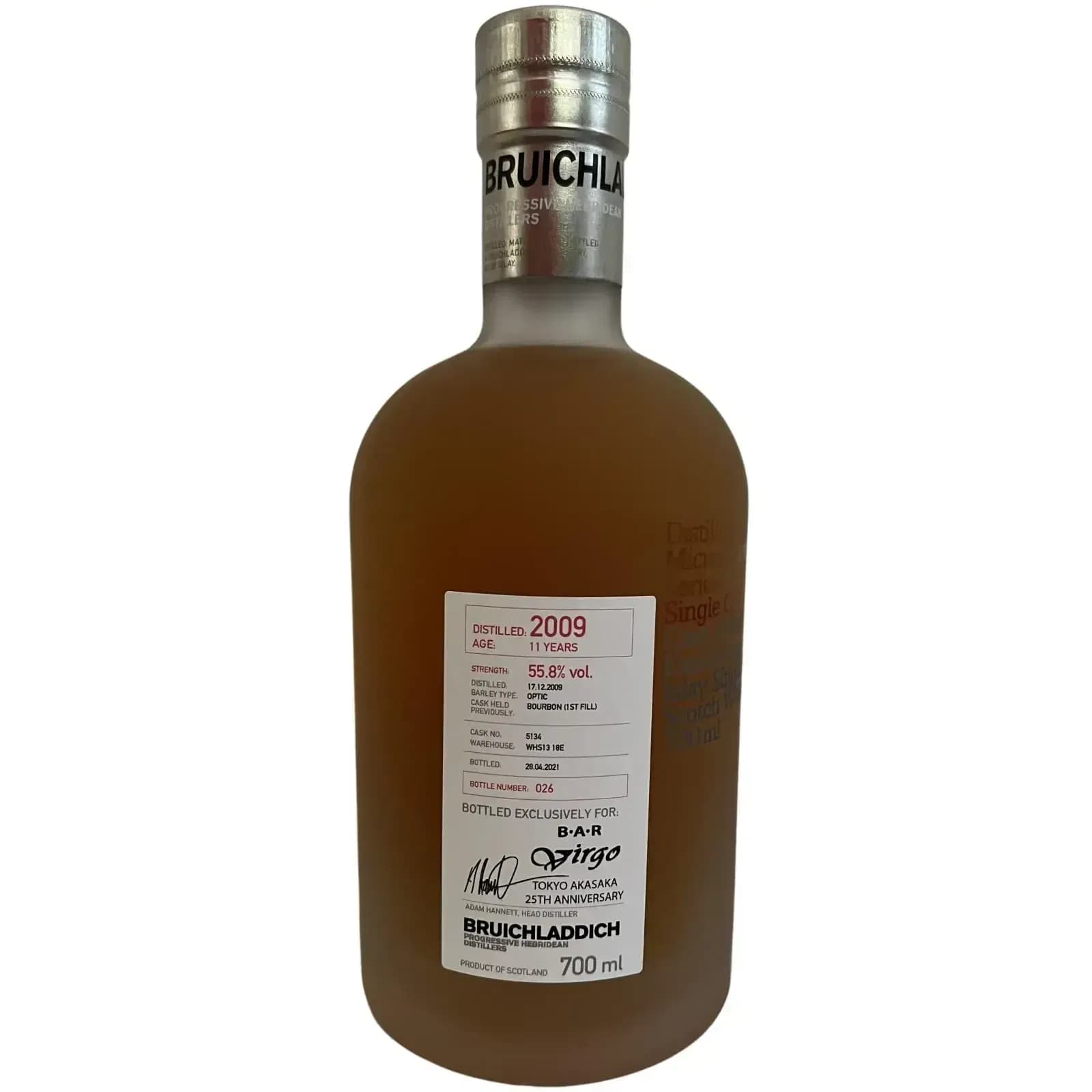 Bruichladdich 11 Years Old 2009 Micro Provenance Series Cask Nr.5134
