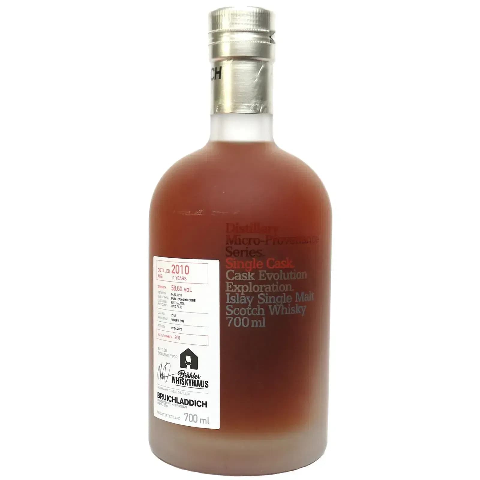 Bruichladdich 11 Years Old 2010 Micro Provenance Series Cask Nr.2742