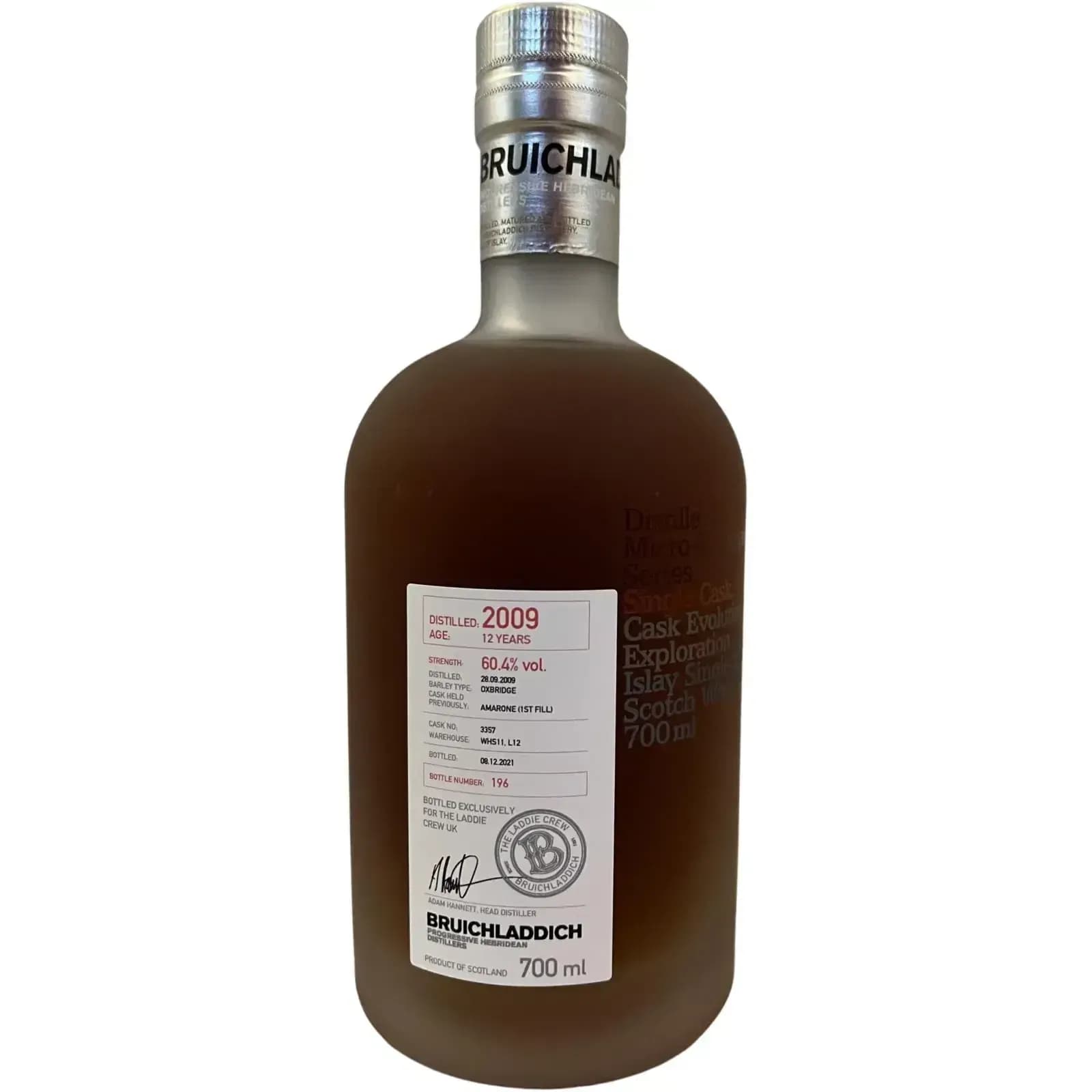 Bruichladdich 12 Years Old 2009 Cask Evolution Exploration Cask Nr.3357