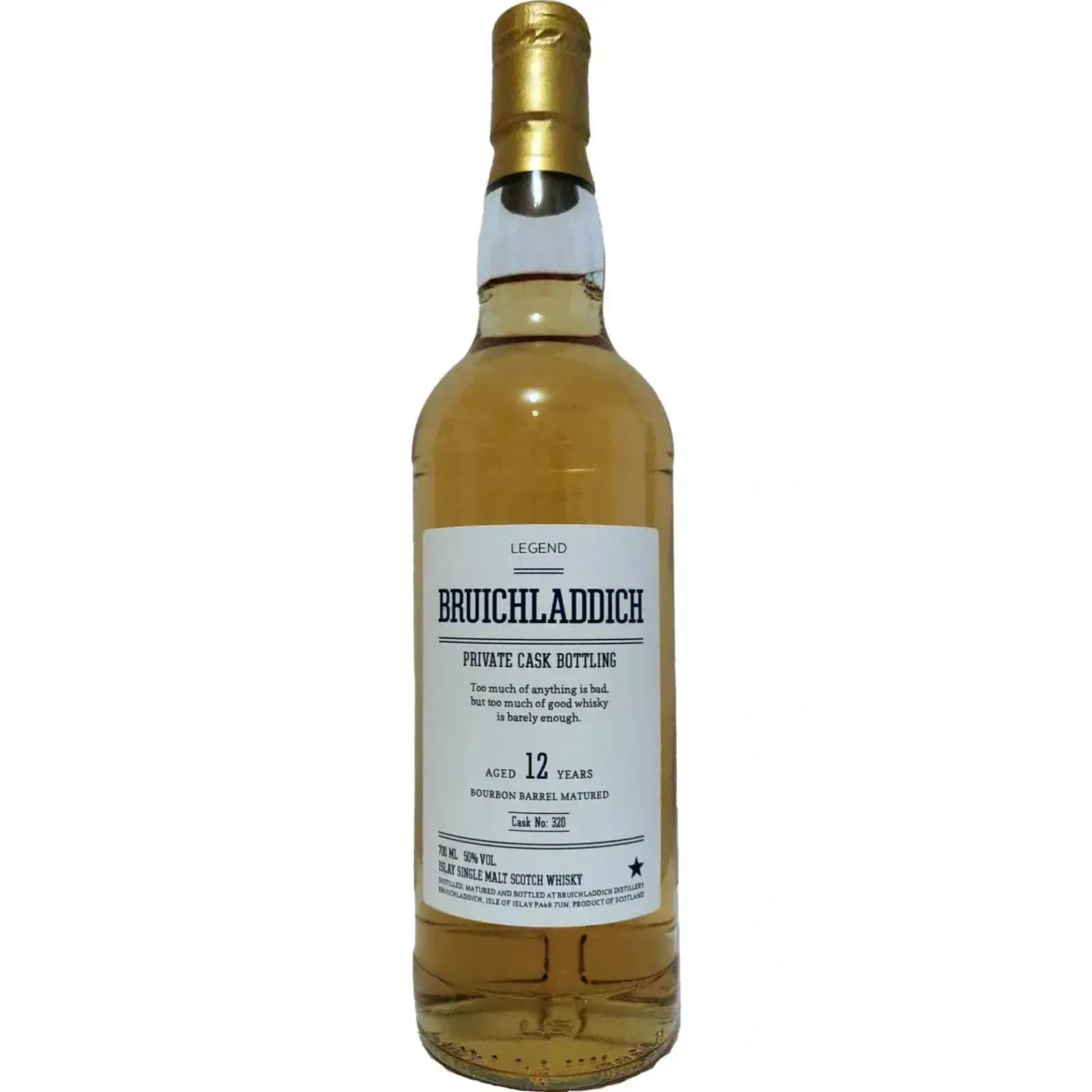 Bruichladdich 12 Years Old Legend Cask Nr.320