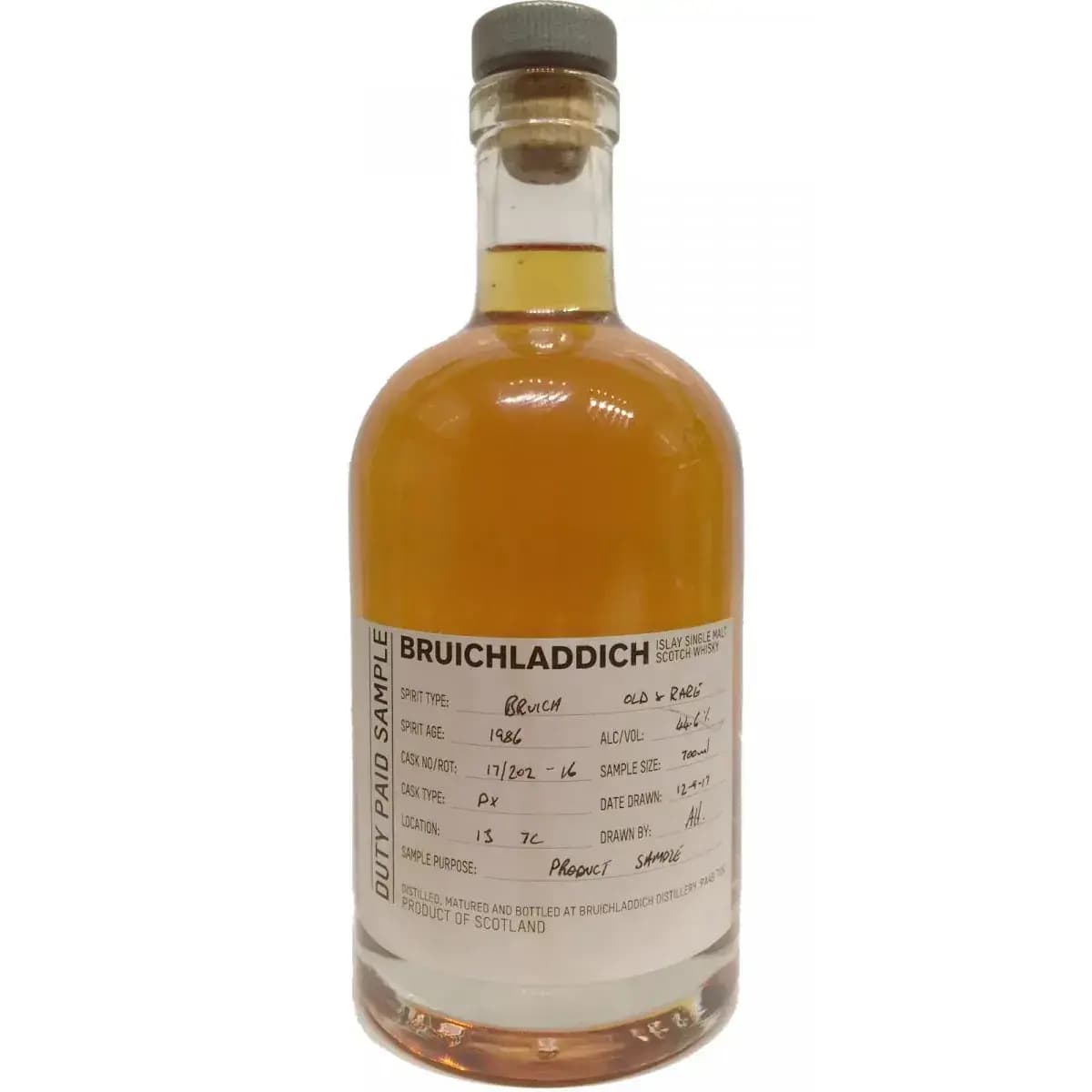 Bruichladdich 1986 Duty Paid Sample Cask Nr.17/202-V6