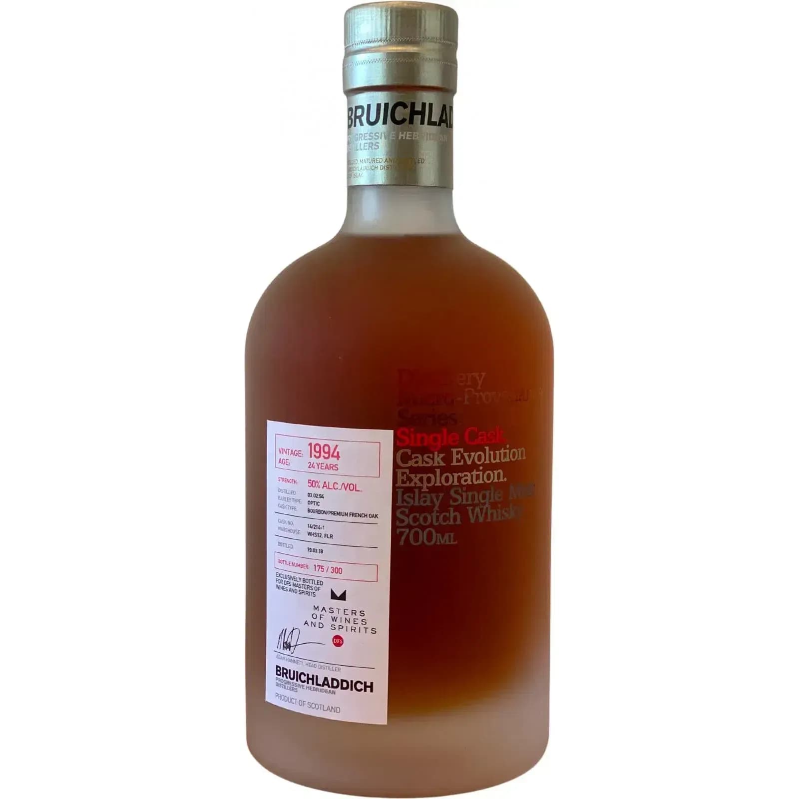 Bruichladdich 24 Years Old 1994 Micro Provenance Series Cask Nr.14/214-1