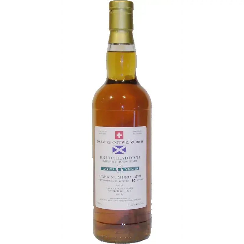 Bruichladdich 6 Years Old 2003 10 Jahre Cotwe Zuerich Cask Nr.279