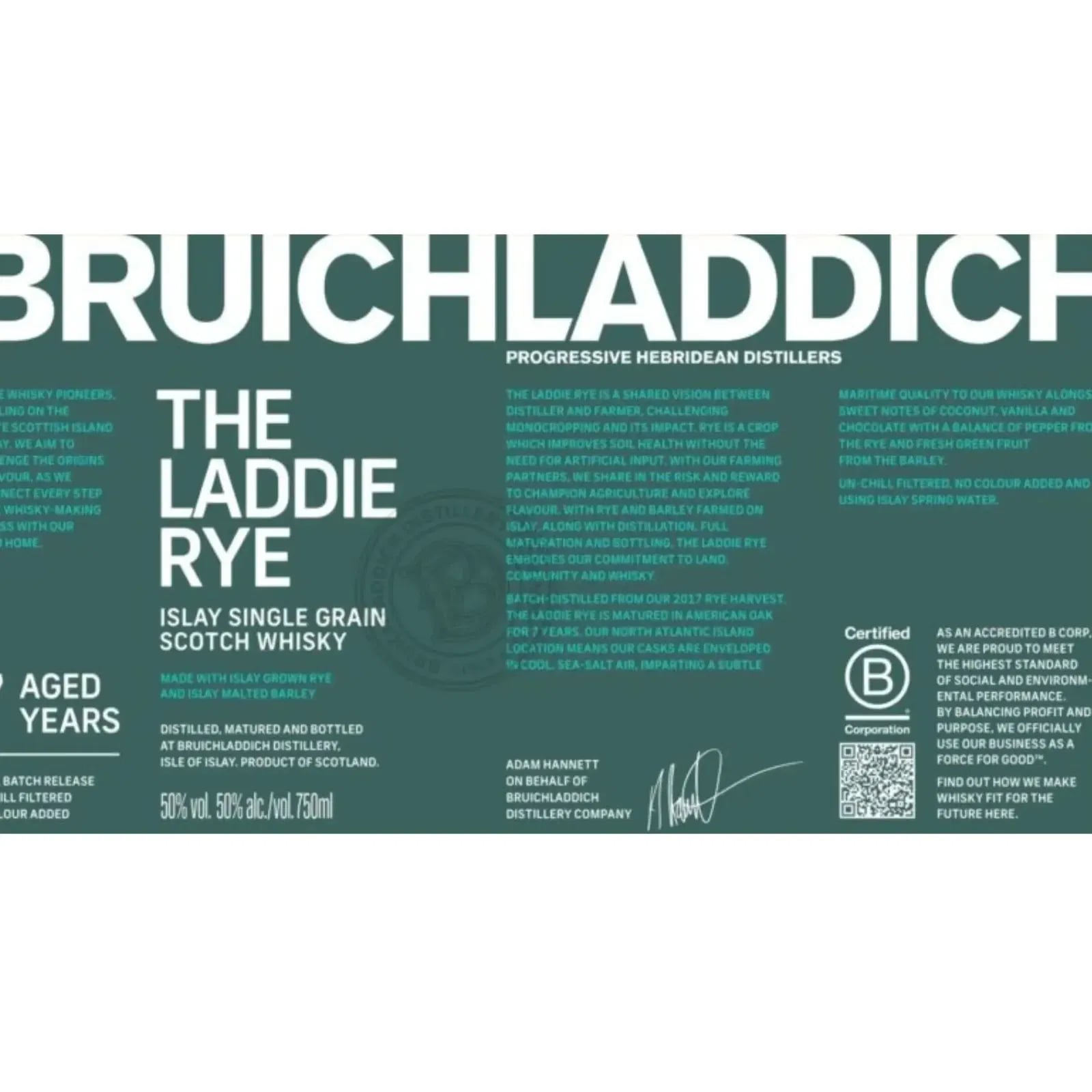 Bruichladdich 7 Years Old The Laddie Rye