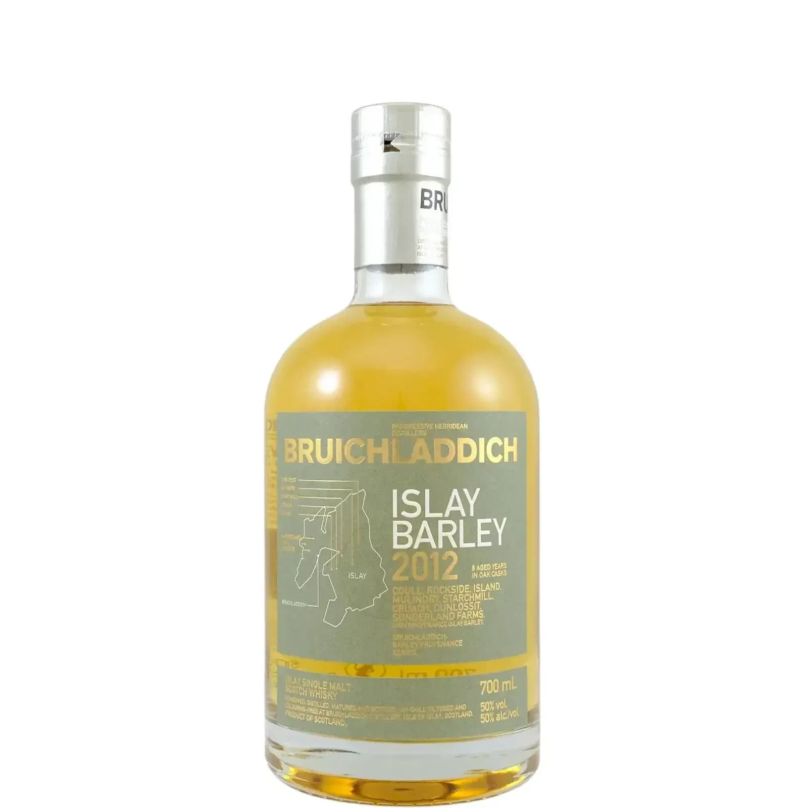 Bruichladdich 8 Years Old 2012 Islay Barley Coull, Cruach, Dunlossit, Island, Mulindry, Rockside, Starchmill, Sunderland Farms