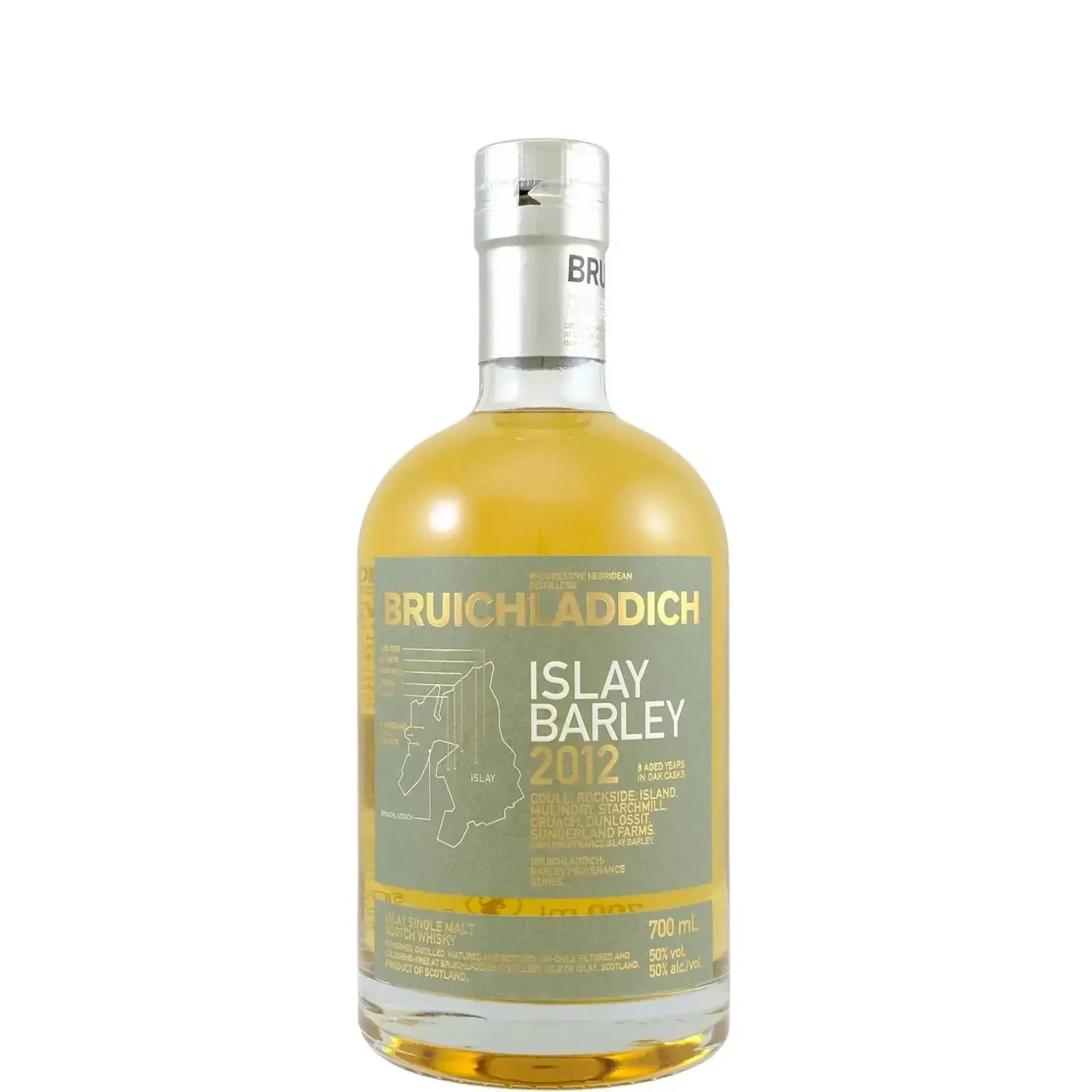 Bruichladdich 8 Years Old 2012 Islay Barley Coull, Cruach, Dunlossit, Island, Mulindry, Rockside, Starchmill, Sunderland Farms