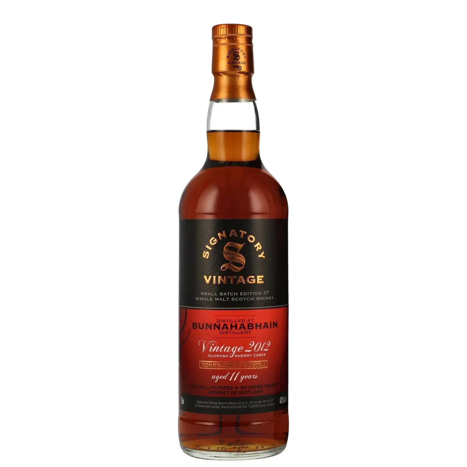 Bunnahabhain 11 Years Old 2012 Small Batch Edition #7 Signatory Vintage