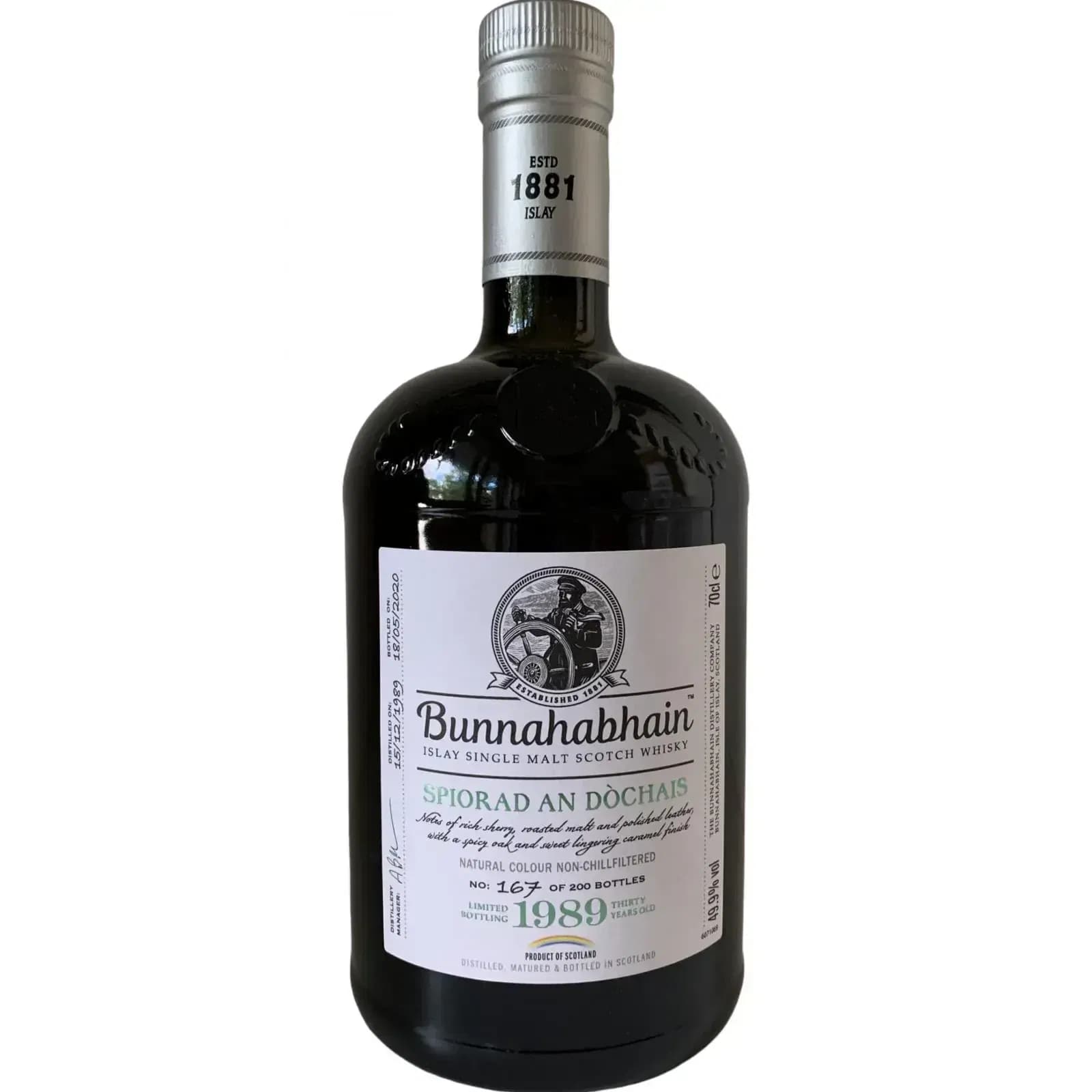 Bunnahabhain 30 Years Old 1989 Spiorad An Dochais