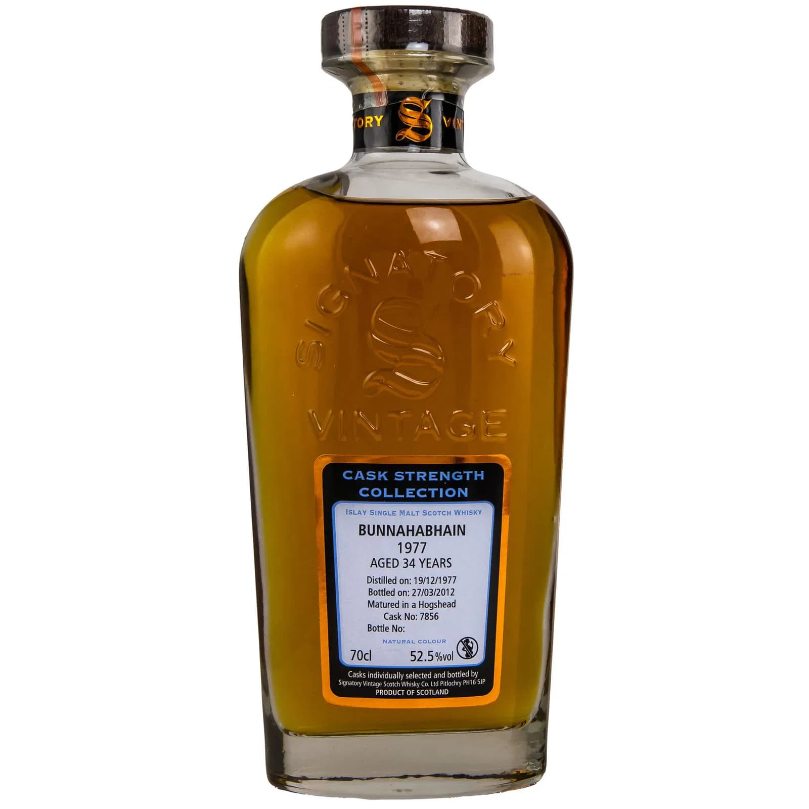 Bunnahabhain 34 Years Old 1977 Cask Strenght Signatory Cask Signatory Vintage 7856