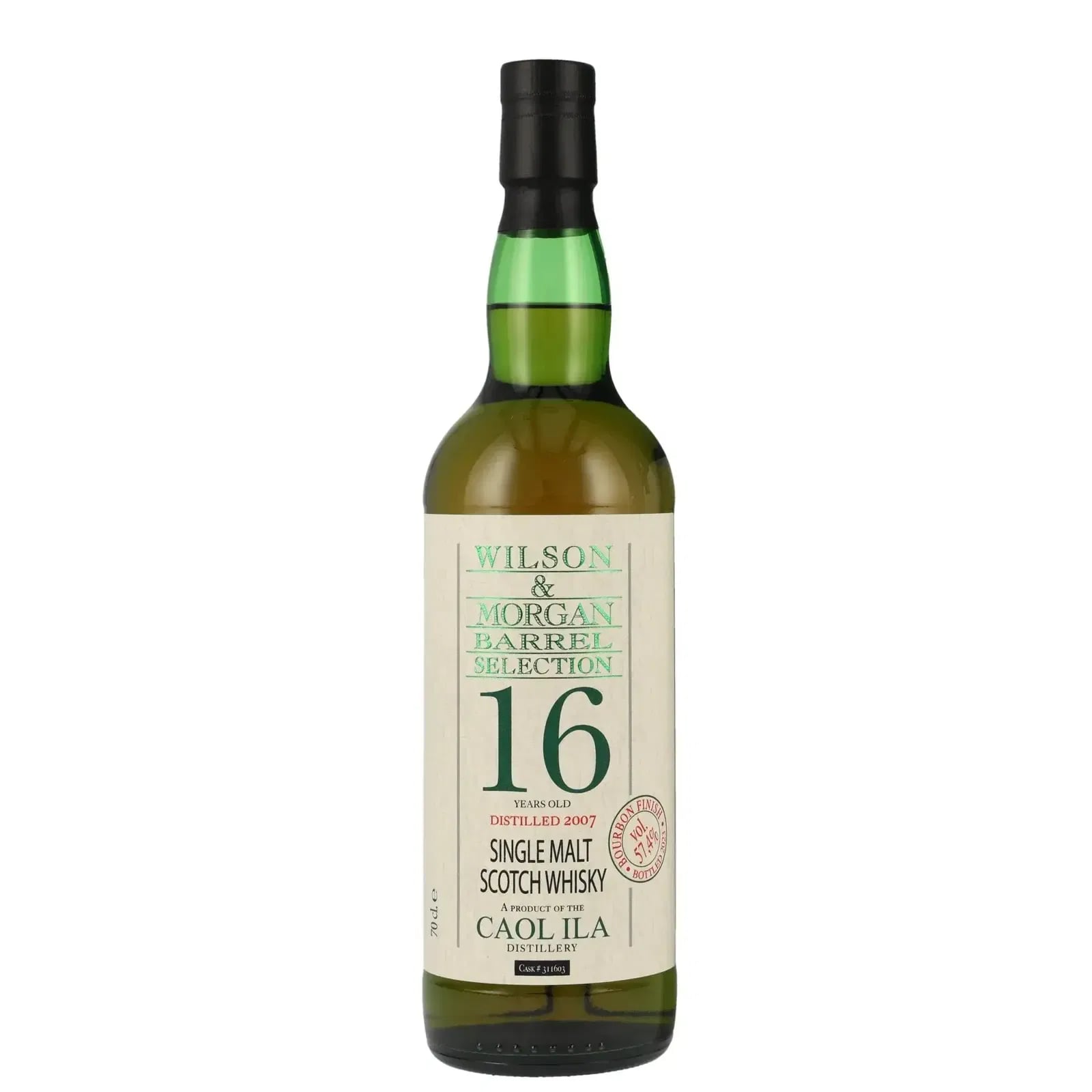 Caol Ila 16 Years Old 2007 Barrel Selection Cask Strength Wilson & Morgan 311603