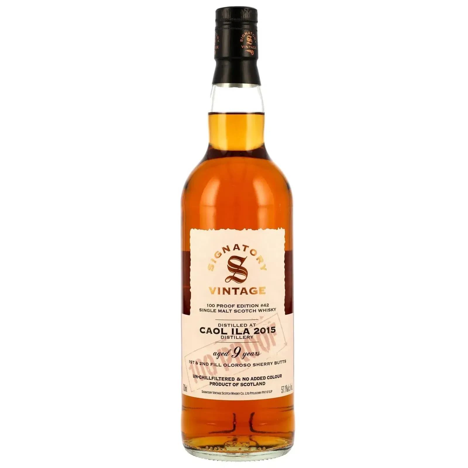 Caol Ila 9 Years Old 2015 100 Proof Edition #42 Signatory Vintage