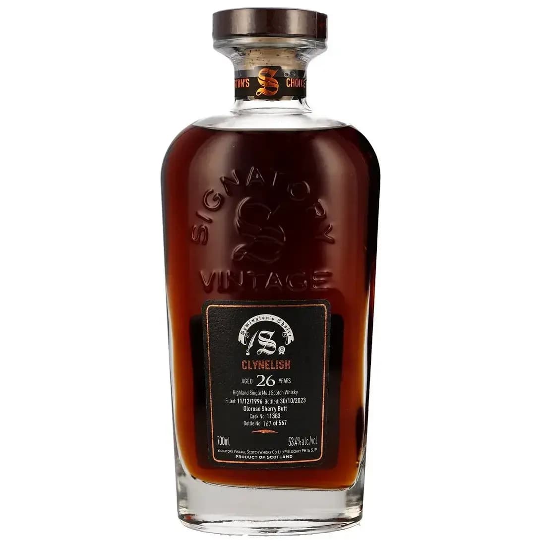 Clynelish 26 Years Old 1996 Cask Strength Collection Symington's Choice Signatory Vintage 11383