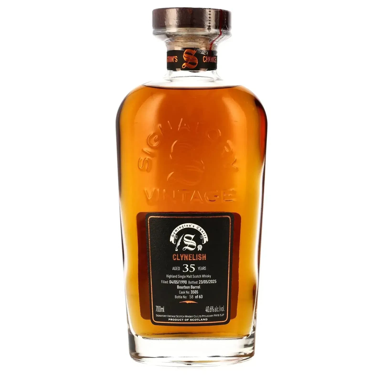 Clynelish 35 Years Old 1990 Cask Strength Collection Symington’s Choice Signatory Vintage 3505